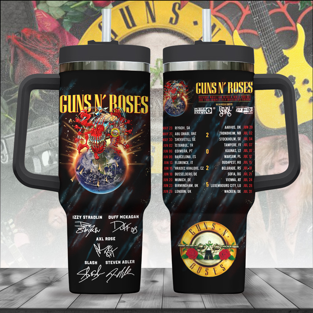 Guns Nâ€™ Roses Music Custom Stanley Cup 40 oz 30 oz Tumbler With HandleTVC2301245