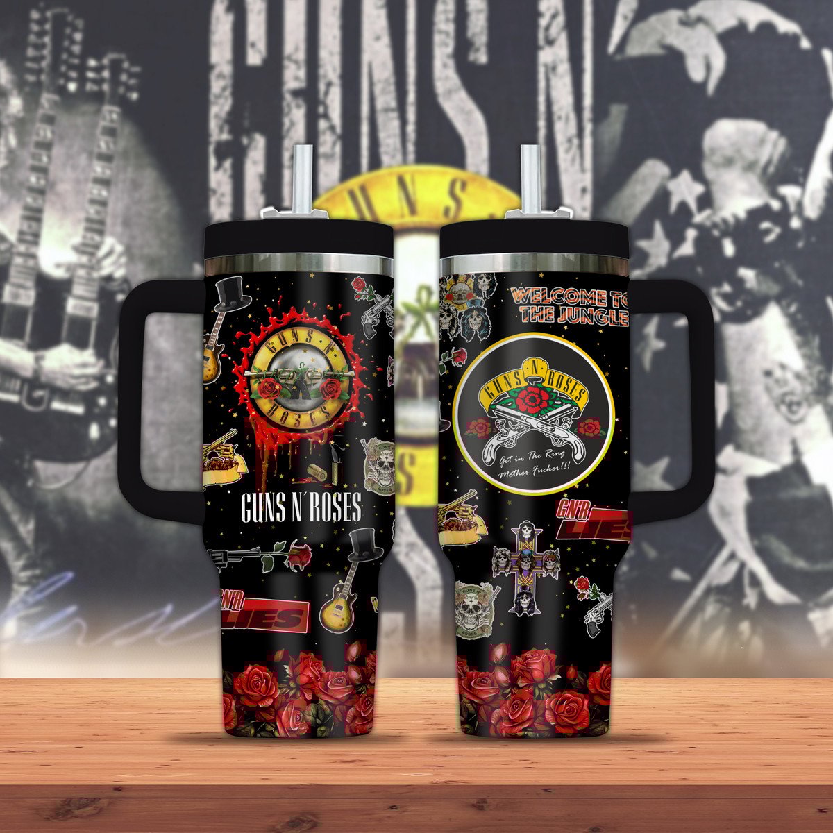 Guns N’ Roses Music Custom Stanley Cup 40 oz 30 oz Tumbler With HandleTVC2301801