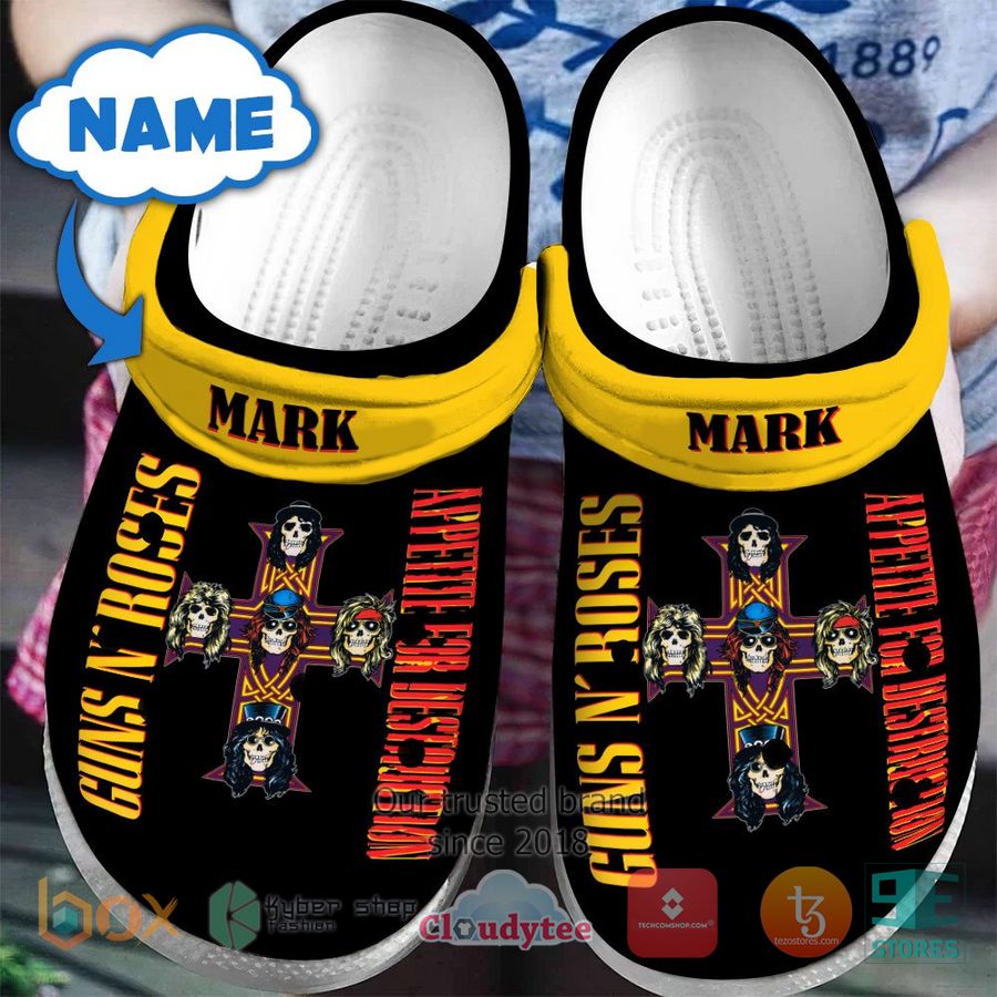 Guns N' Roses Band Music Crocs Crocband Clogs Shoes Comfortable For Men Women and Kids
