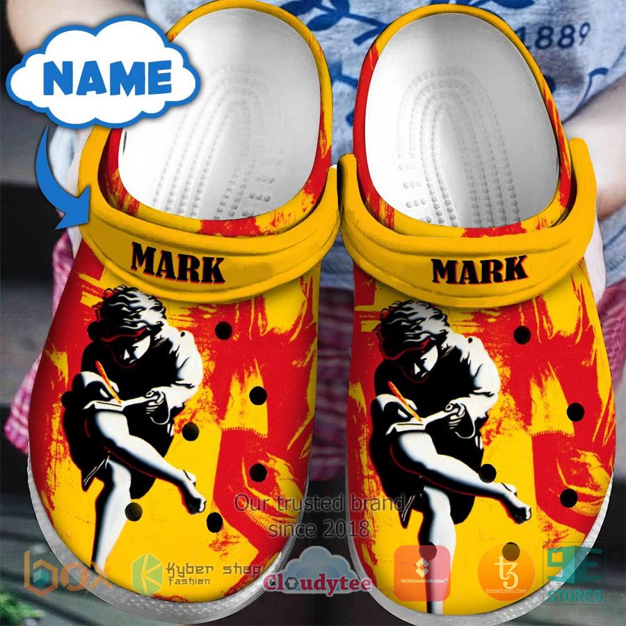 Guns N' Roses Band Music Crocs Crocband Clogs Shoes Comfortable For Men Women and Kids