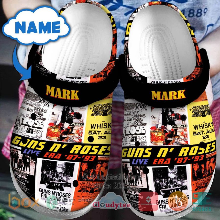 Guns N' Roses Band Music Crocs Crocband Clogs Shoes Comfortable For Men Women and Kids