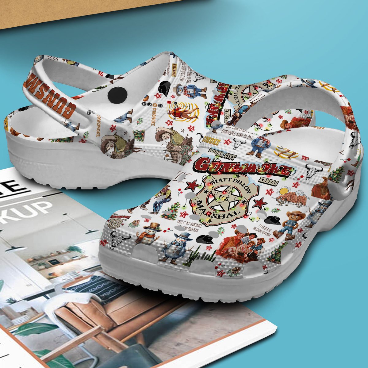 Gunsmoke Christmas TV Series Crocs Crocband Clogs Shoes Comfortable For Men Women and Kids - Image 2