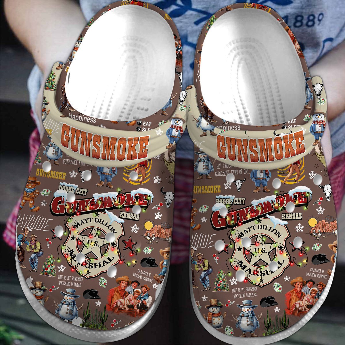 Gunsmoke TV Series Crocs Crocband Clogs Shoes Comfortable For Men Women and Kids