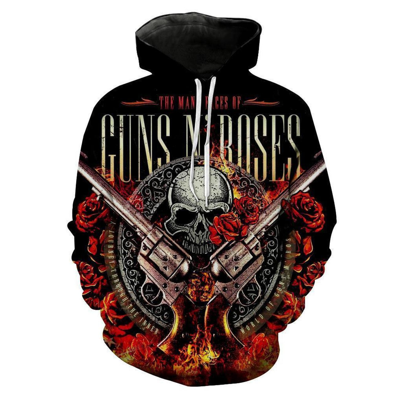 GunsNRoses 3D All Over Print Hoodie, Zip Hoodie