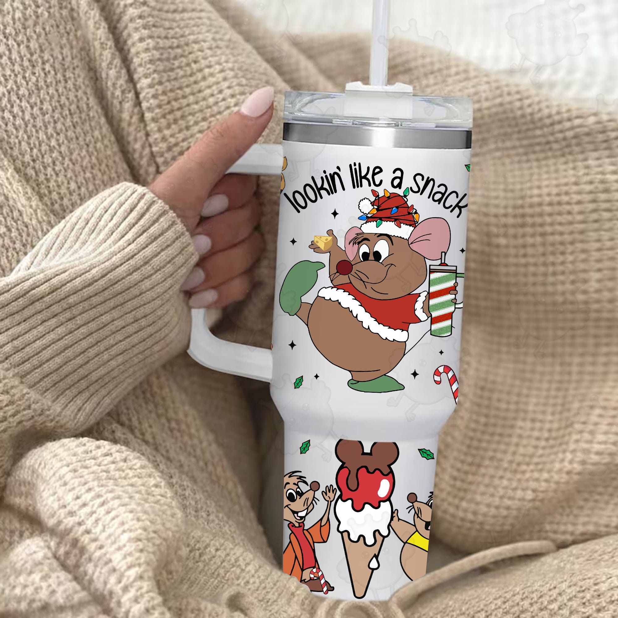 Gus Cinderella Disney Cartoon Custom Stanley Cup 40 oz 30 oz Tumbler With HandleTVC2301892 - Image 2