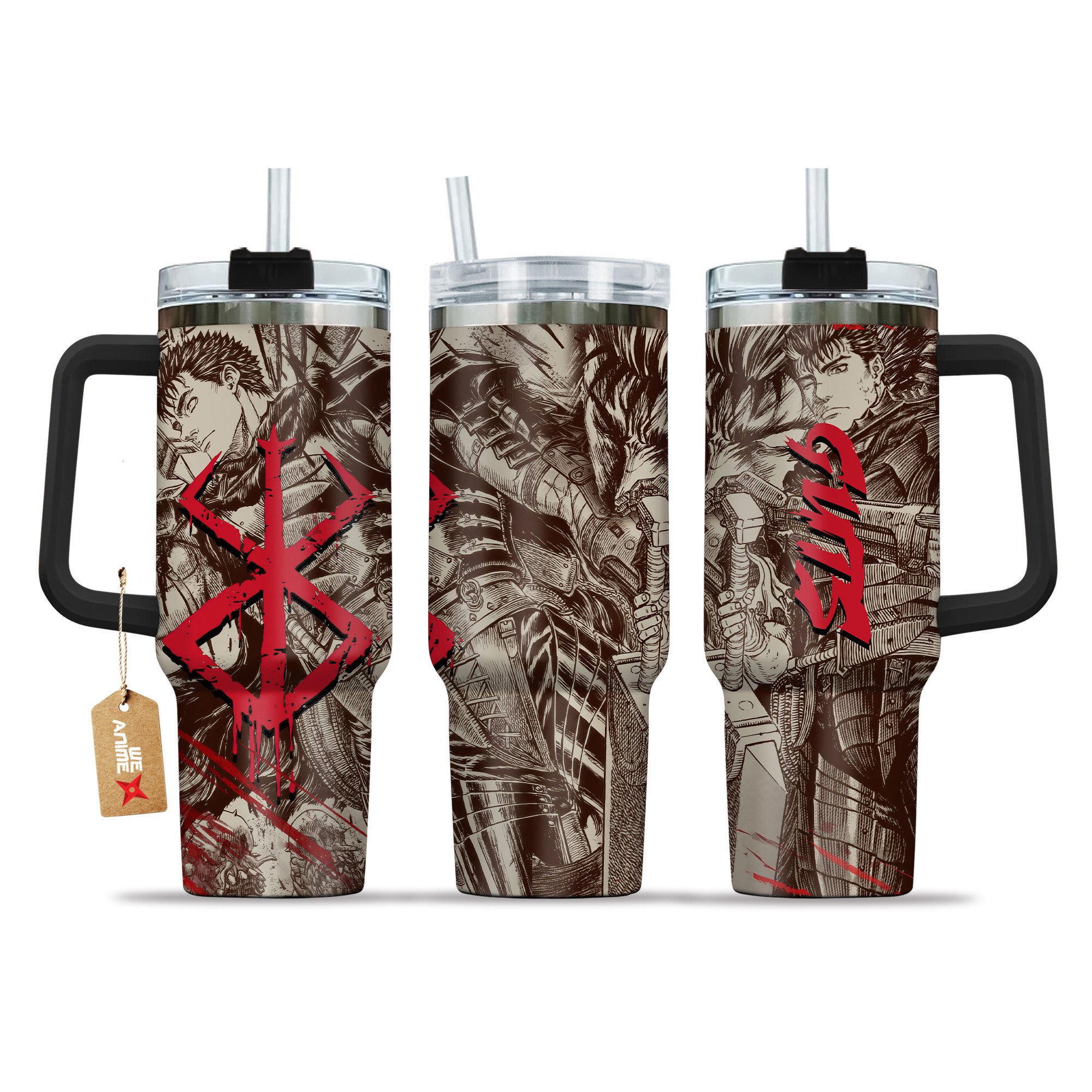 Guts Berserk Anime Custom Stanley Cup 40 oz 30 oz Tumbler With HandleTVC2301149