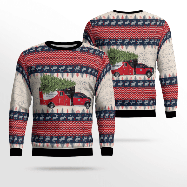 Gwinnett County Fire And Emergency Services For Unisex Ugly Christmas Sweater Adult 3D Funny Matching for family
