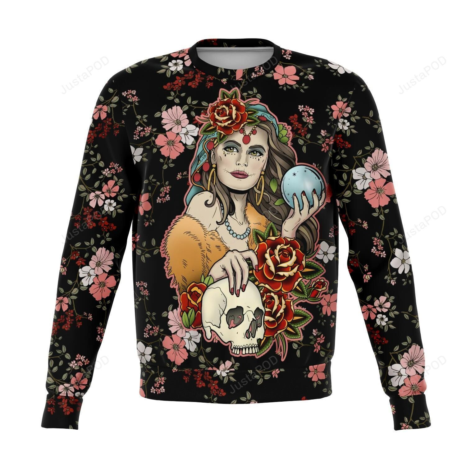 Gypsy Fortune Teller Ugly Christmas Sweater Adult 3D Funny Matching for family