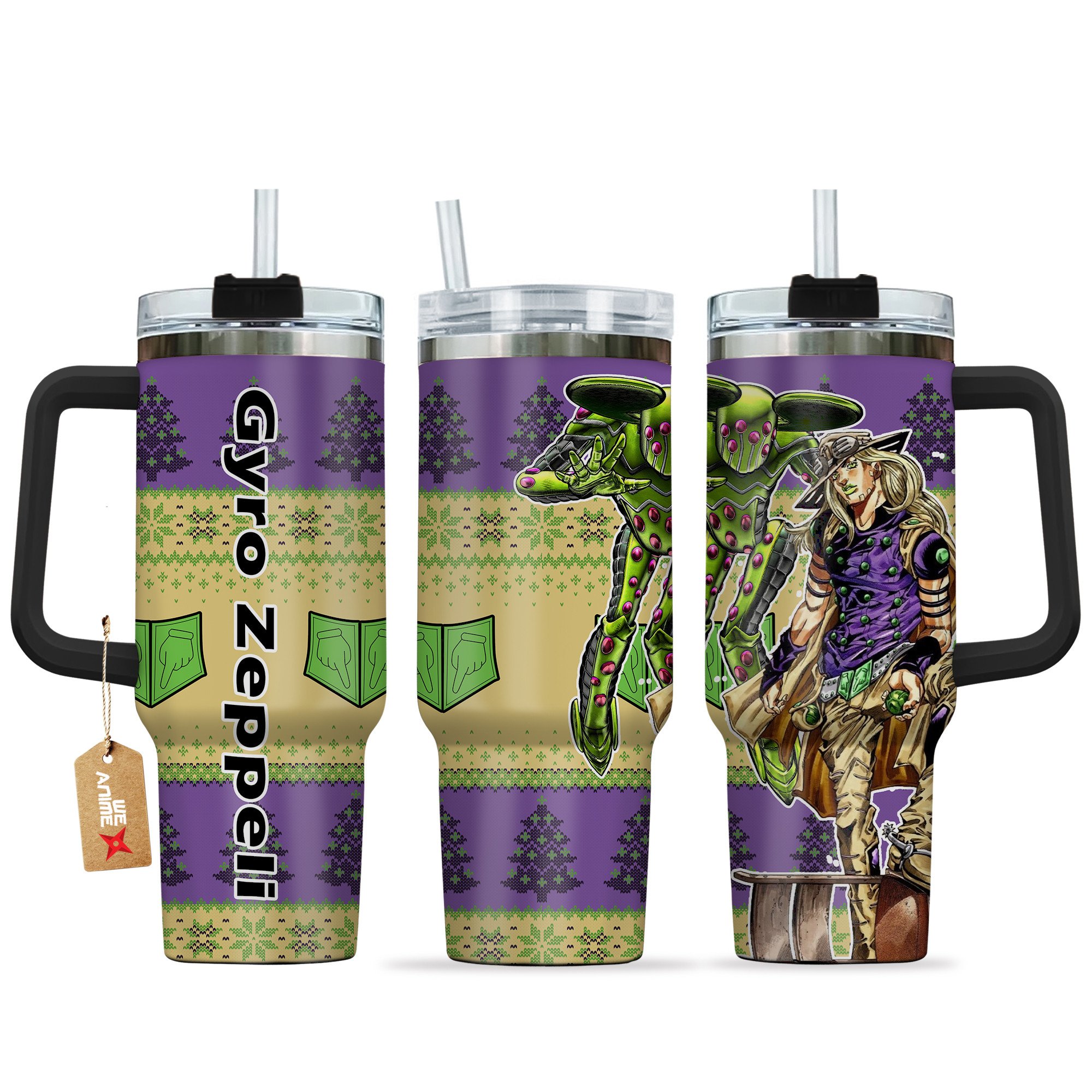 Gyro Zeppeli JoJoâ€™s Bizarre Anime Custom Stanley Cup 40 oz 30 oz Tumbler With HandleTVC2301166