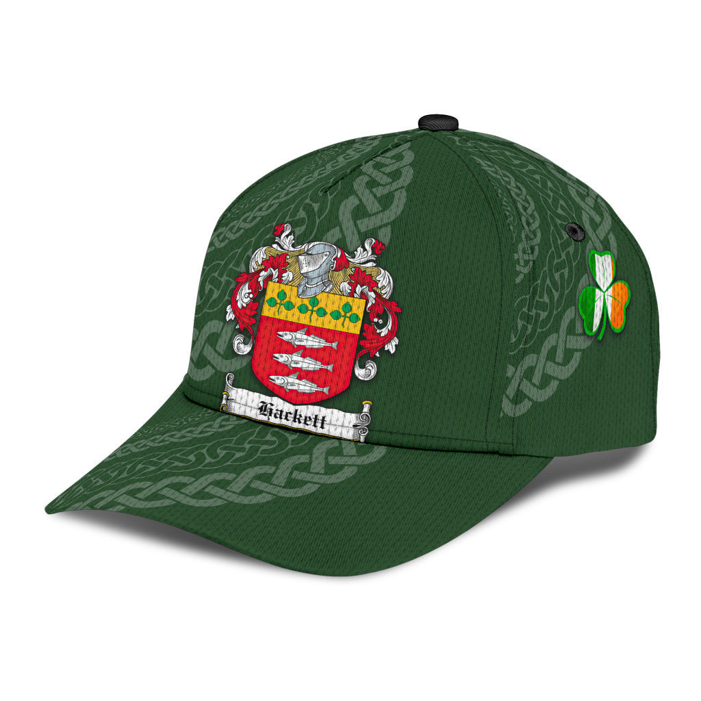 Hackett Coat Of Arms - Irish Family Crest St Patrick's Day Hat Classic Cap Trucker Hats Custom Hats Gifts For Men & Women