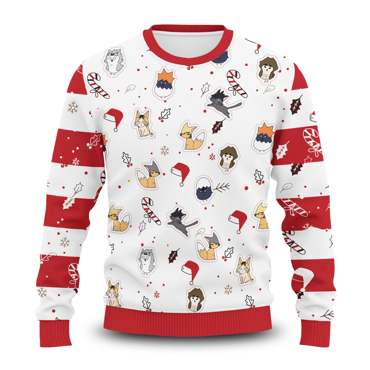 Haikyuu Chibi Animals Ugly Christmas Sweater Adult 3D Funny Matching for family