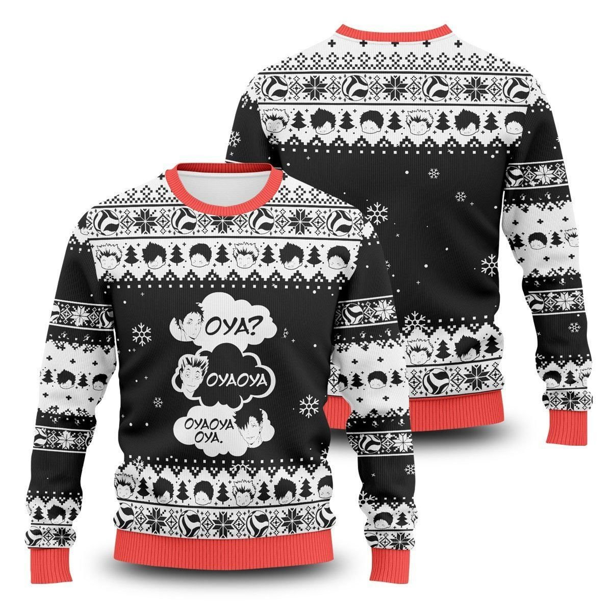 Haikyuu Oya Oya Oya Ugly Christmas Sweater Adult 3D Funny Matching for family