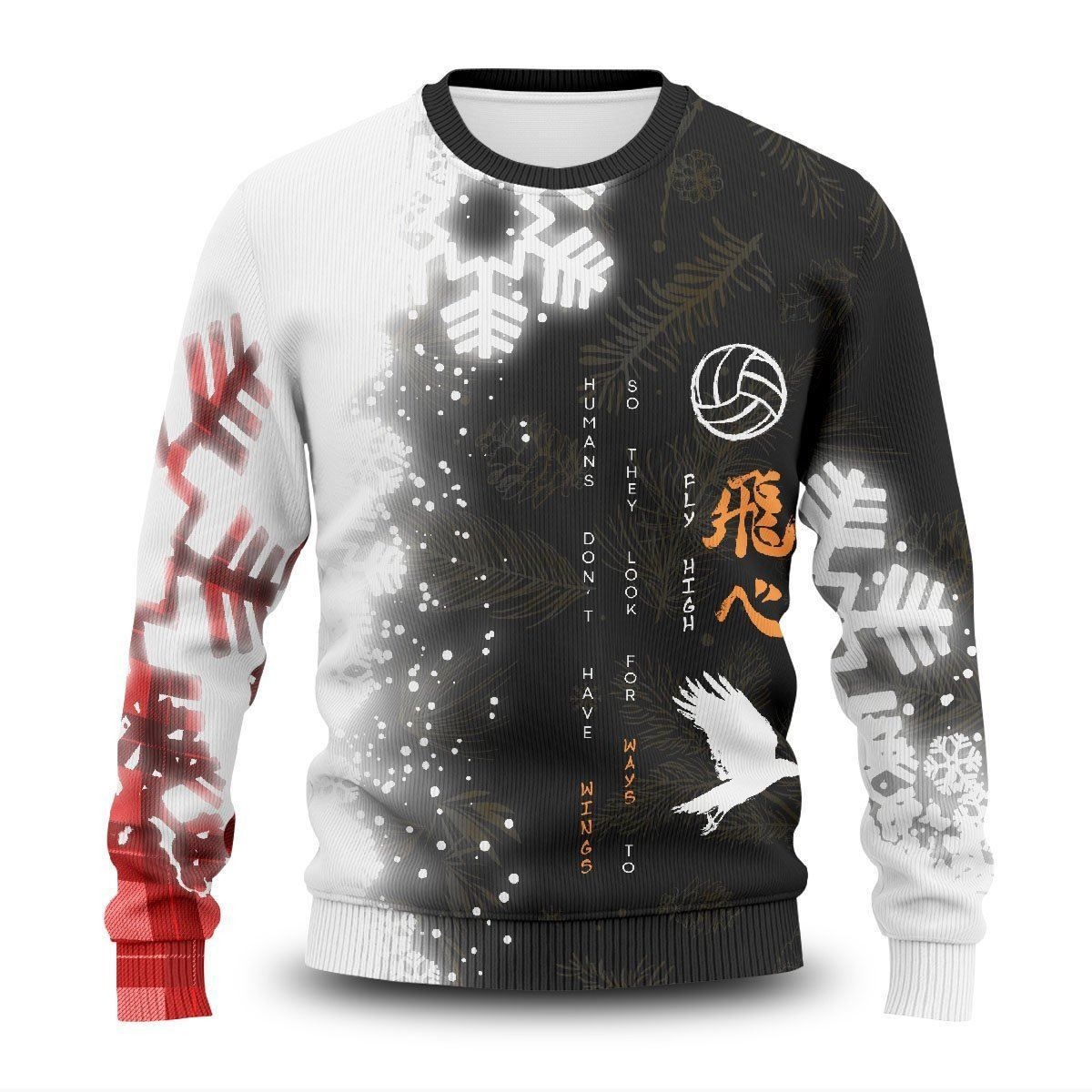 Haikyuu You Can Fly High Ugly Christmas Sweater Adult 3D Funny Matching for family