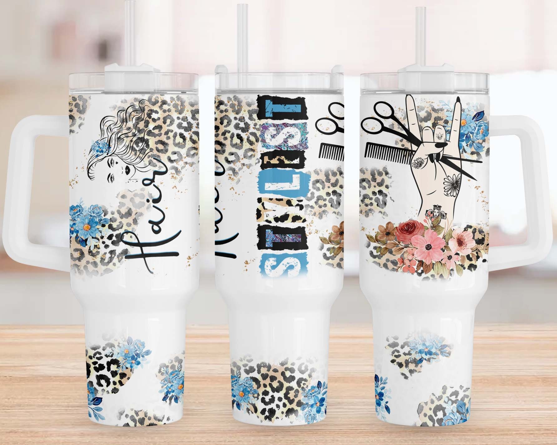Hair Stylist Leopard Print Custom Stanley Cup 40 oz 30 oz Tumbler With HandleTVC2301959