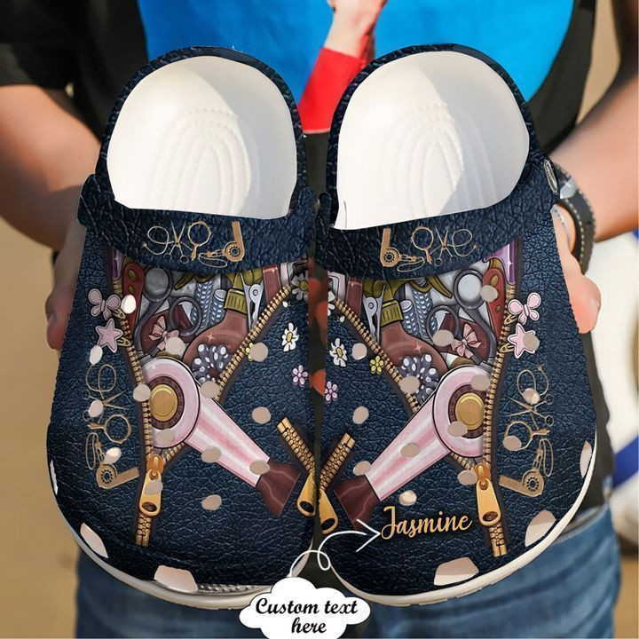 Hairstylist Personalized Zipper clog Shoes