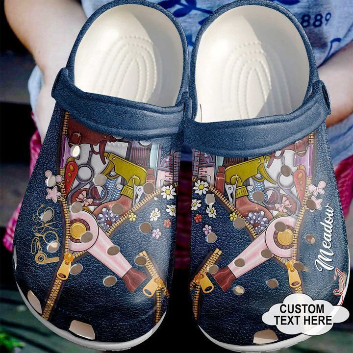 Hairstylist Personalized Zipper clog Shoes
