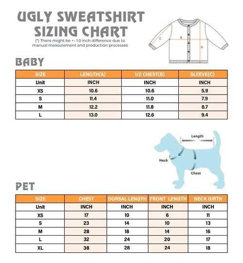 Hairy Chest Tattoos Bulbs Novelty Party Ugly Sweater, Personalized Family Photo - Image 13