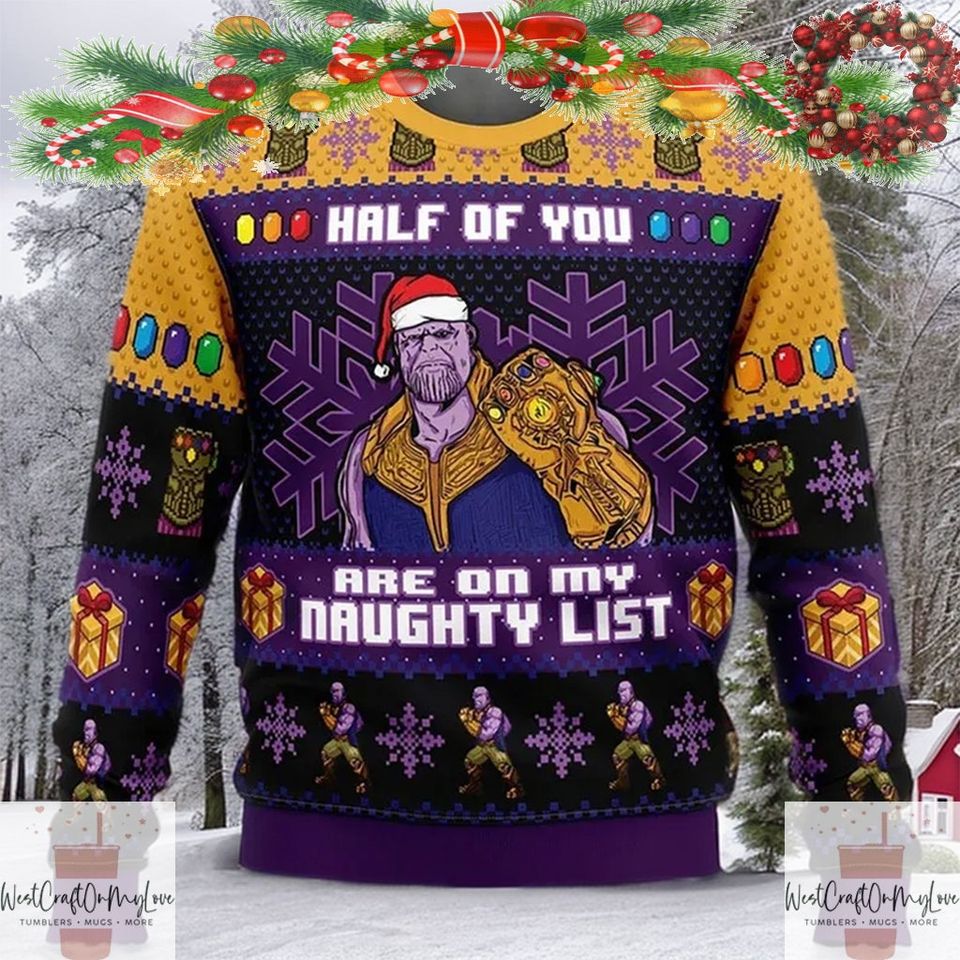 Half Of You Are On My List Ugly Sweater, Simpson Ugly Sweater