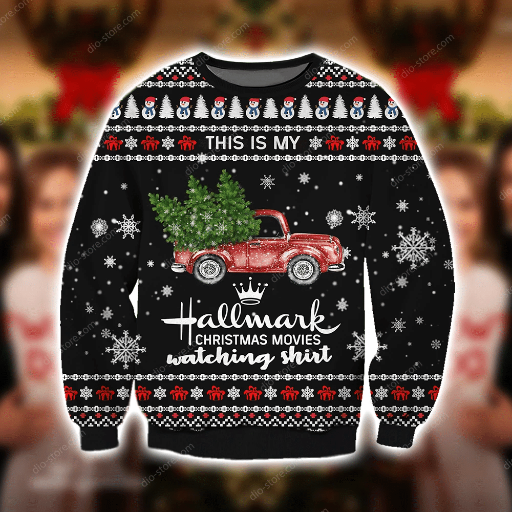 Hallmark Christmas Movies Knitting Pattern 3D Print Ugly Christmas Sweater Adult 3D Funny Matching for family