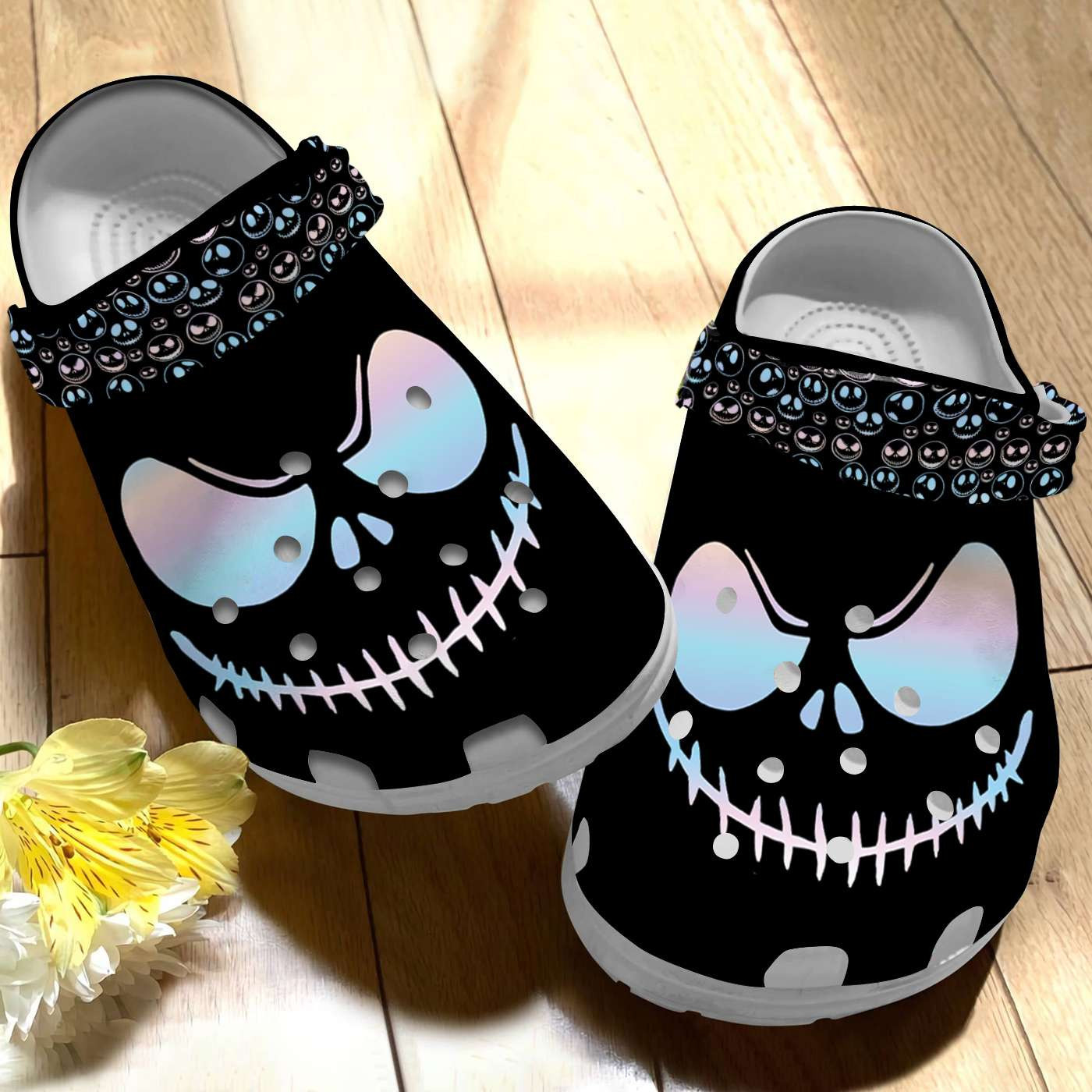 Halloween Black The Pumpkin King Crocband Clogs