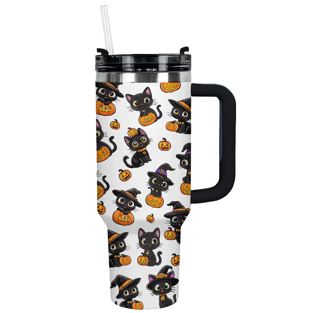 Halloween Black Witch Cat Custom Stanley Cup 40 oz 30 oz Tumbler With HandleTVC2301679 - Image 10