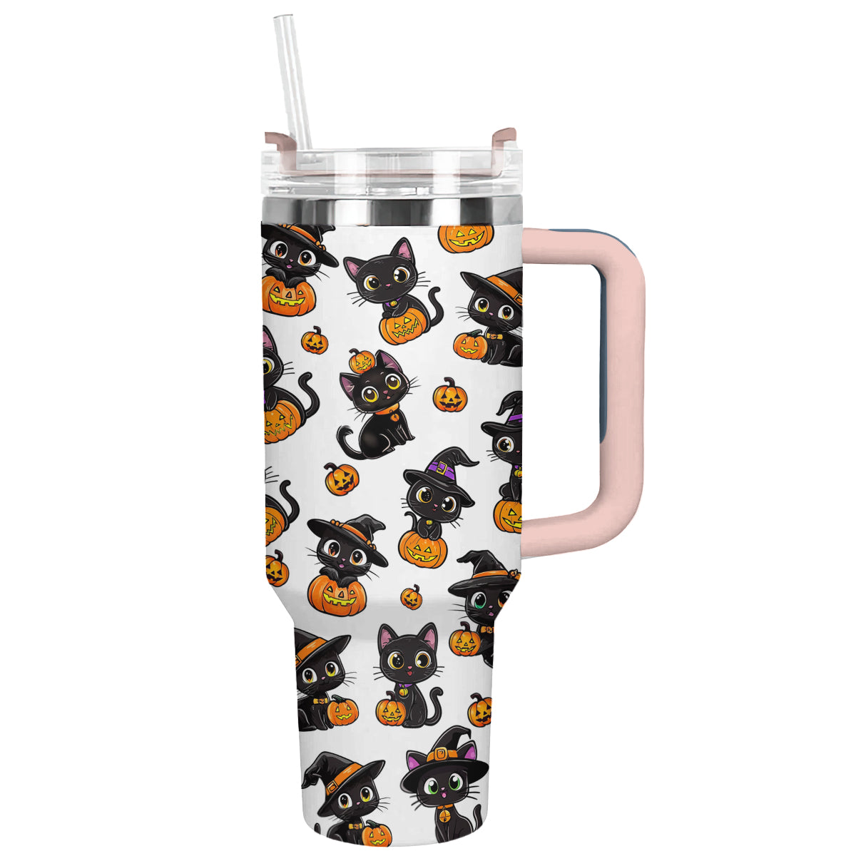 Halloween Black Witch Cat Custom Stanley Cup 40 oz 30 oz Tumbler With HandleTVC2301679 - Image 12