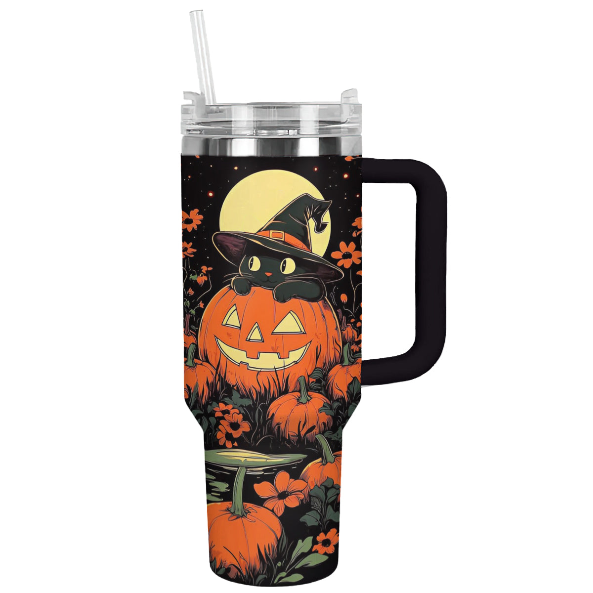 Halloween Cat Garden Custom Stanley Cup 40 oz 30 oz Tumbler With HandleTVC2301644