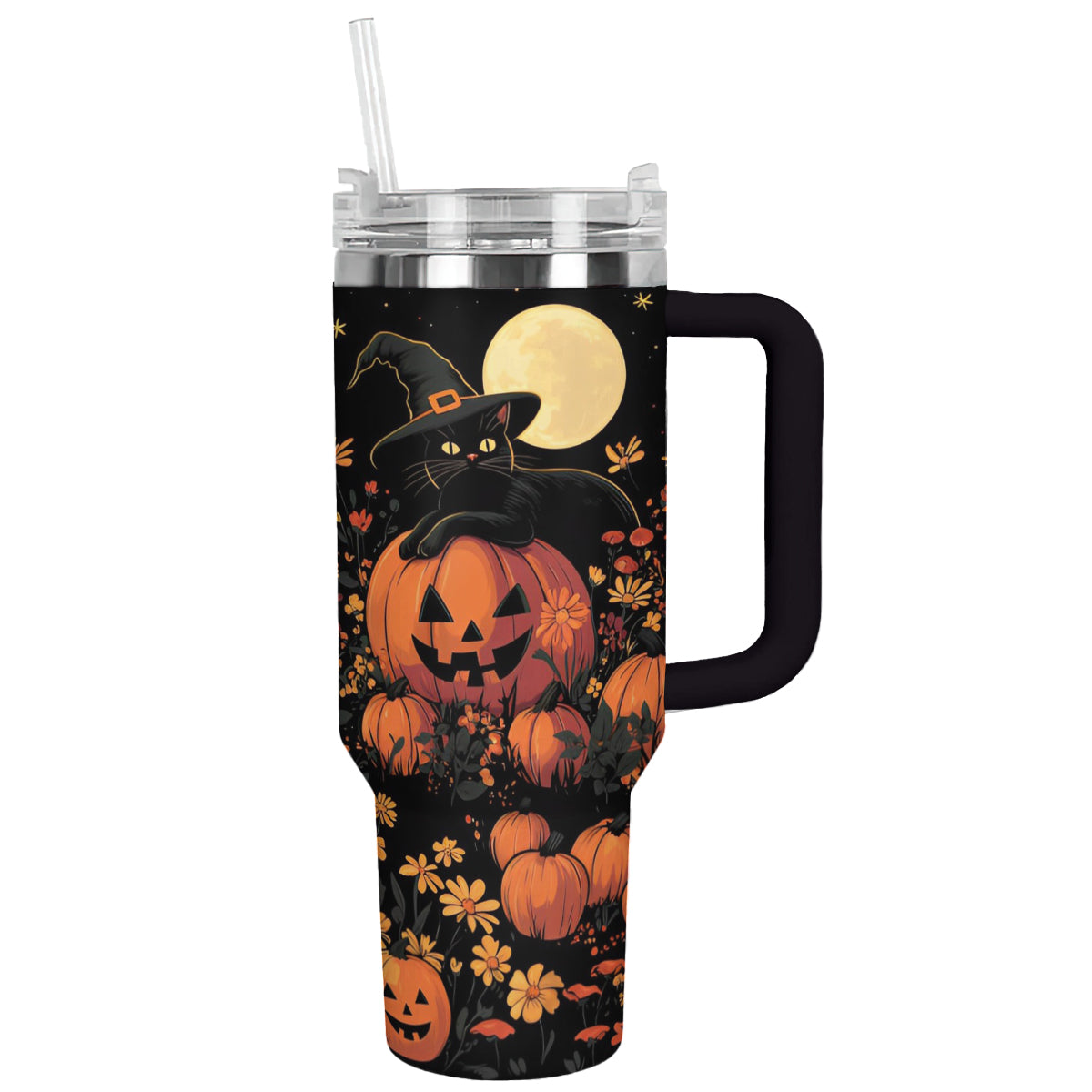 Halloween Cat Garden Custom Stanley Cup 40 oz 30 oz Tumbler With HandleTVC2301644