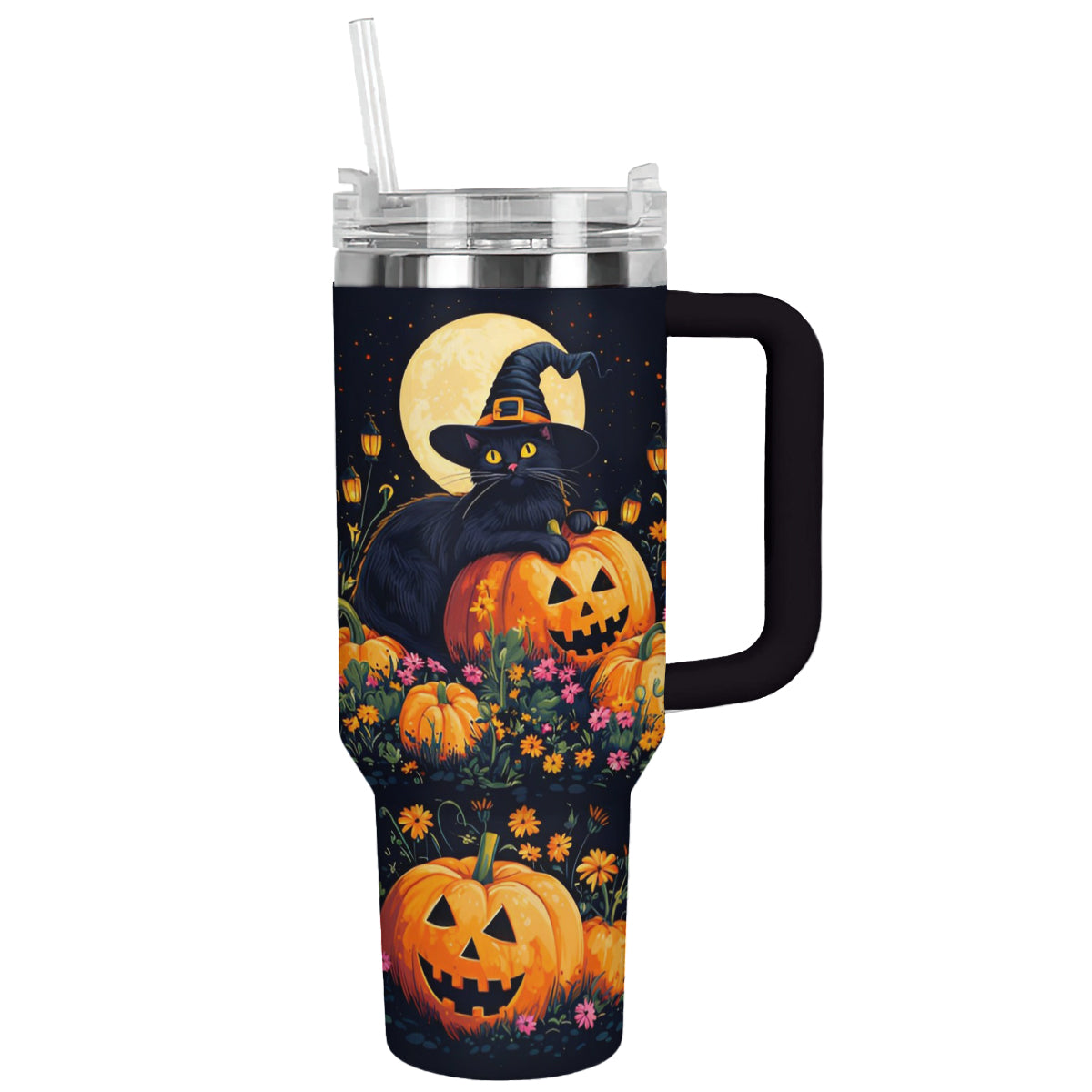 Halloween Cat Garden Custom Stanley Cup 40 oz 30 oz Tumbler With HandleTVC2301644