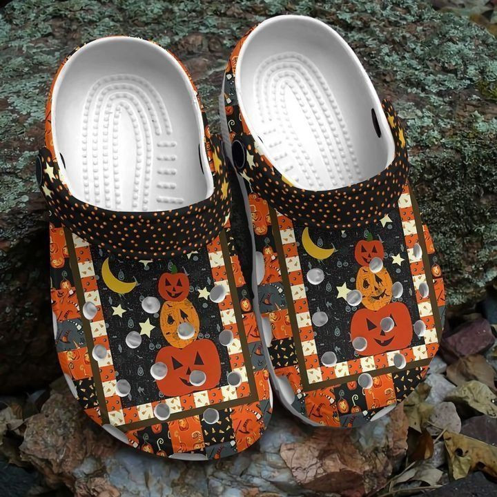 Halloween Cheeky Pumpkin Classic Clogs Shoes