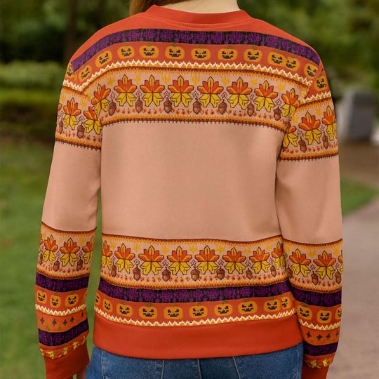 Halloween Cow Ugly Sweater,Ghost Cow Sweatshirt,Funny Fall Pumpkin Sweater,Cute Spooky Cow Pullover,Trick or Treat Shirt - Image 10