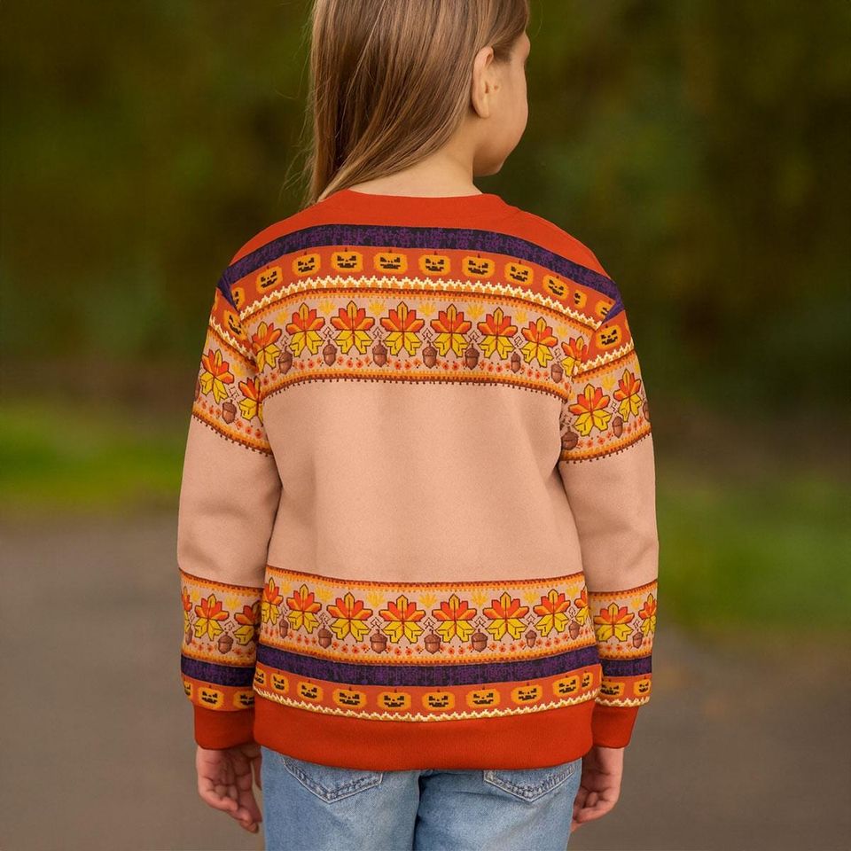 Halloween Cow Ugly Sweater,Ghost Cow Sweatshirt,Funny Fall Pumpkin Sweater,Cute Spooky Cow Pullover,Trick or Treat Shirt - Image 5