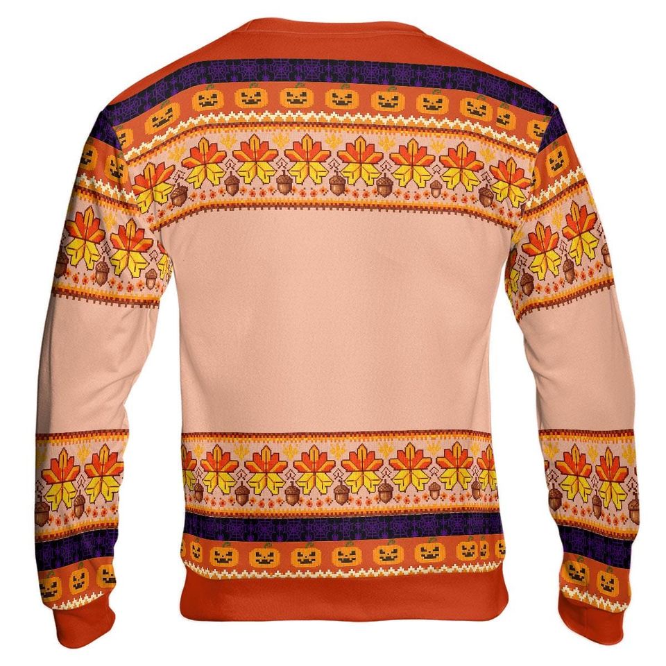 Halloween Cow Ugly Sweater,Ghost Cow Sweatshirt,Funny Fall Pumpkin Sweater,Cute Spooky Cow Pullover,Trick or Treat Shirt - Image 7