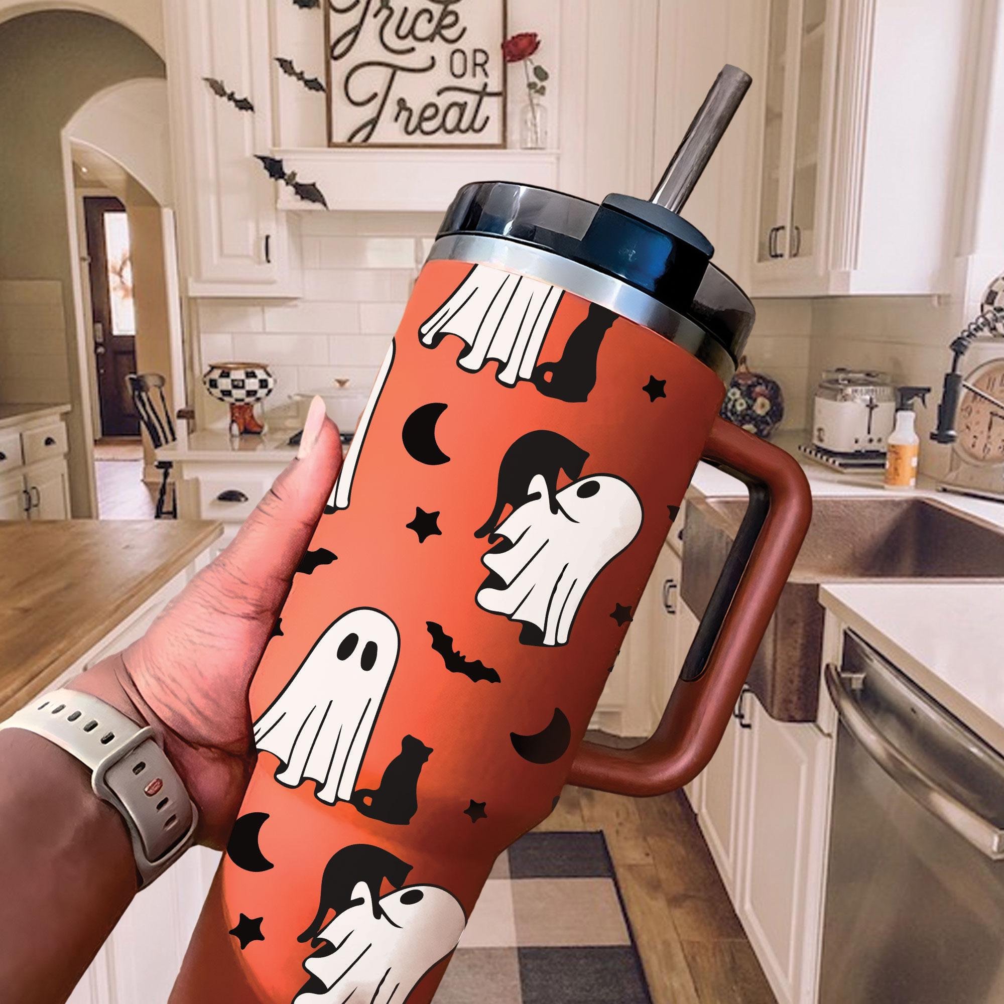 Halloween Cute Ghost Custom Stanley Cup 40 oz 30 oz Tumbler With HandleTVC2301669