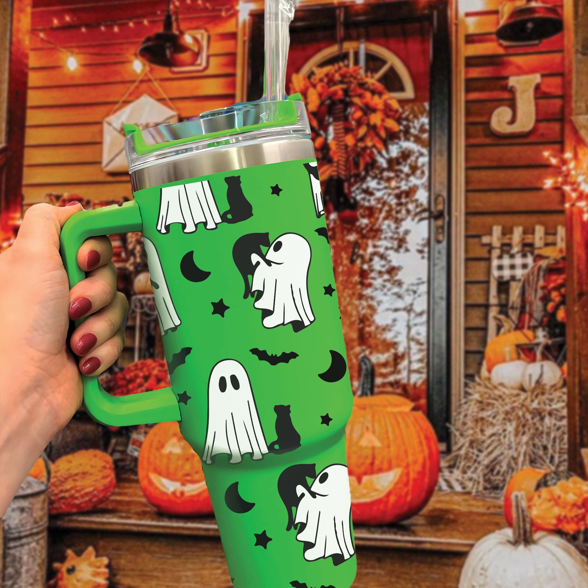 Halloween Cute Ghost Custom Stanley Cup 40 oz 30 oz Tumbler With HandleTVC2301669