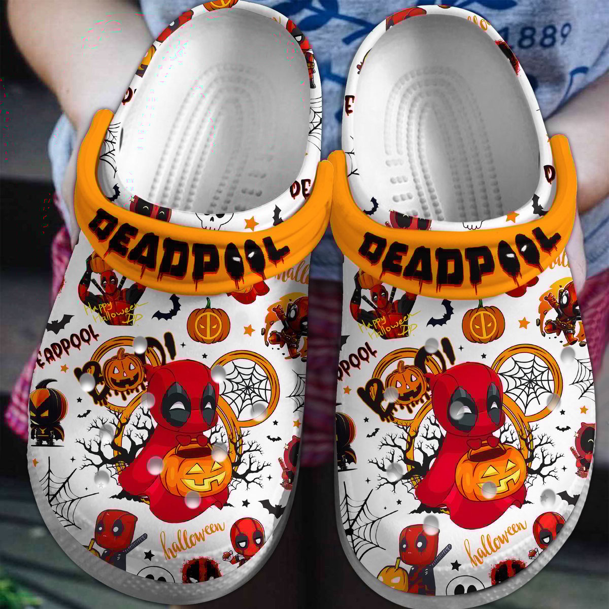 Halloween Deadpool And Wolverine Movie Crocs Crocband Clogs Shoes Comfortable For Men Women and Kids