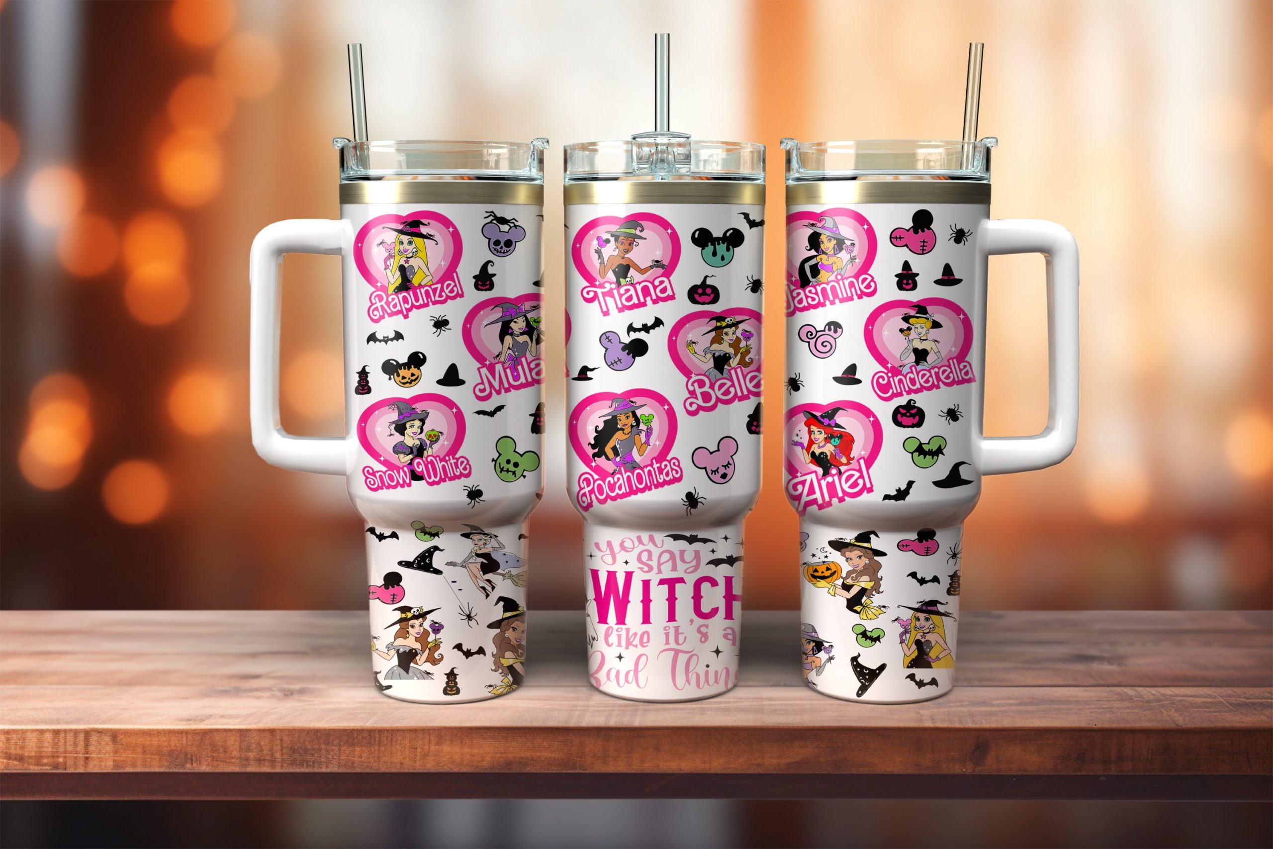 Halloween Disney Princesses Cartoon Custom Stanley Cup 40 oz 30 oz Tumbler With HandleTVC2301878