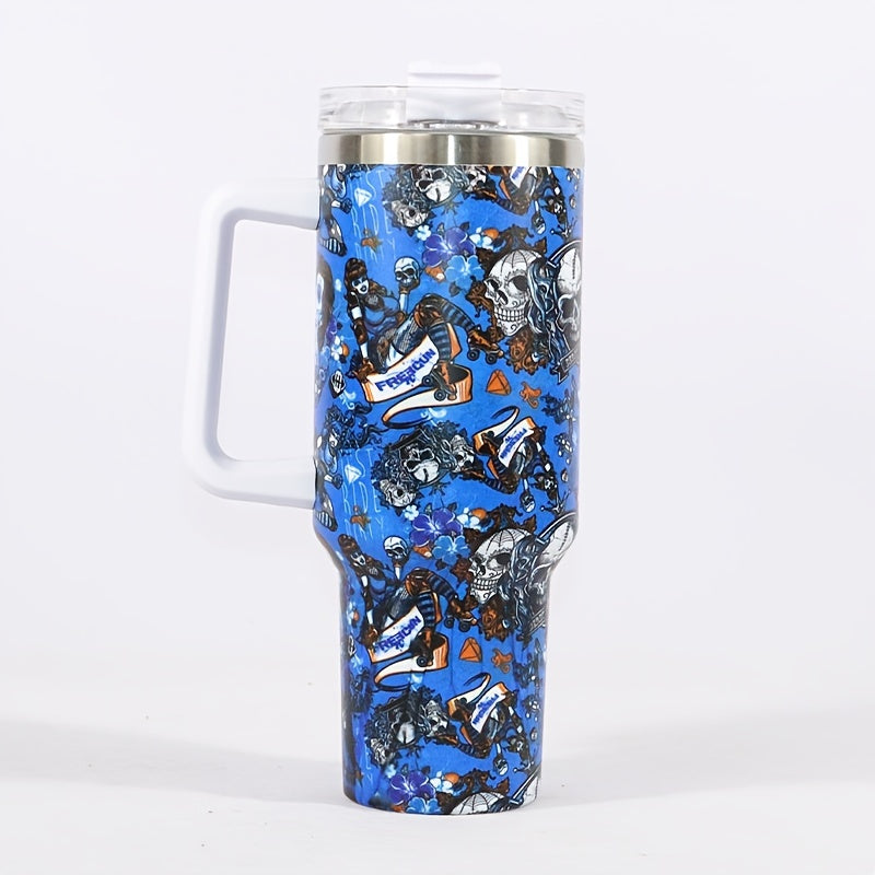 Halloween Doodle Skull Custom Stanley Cup 40 oz 30 oz Tumbler With HandleTVC2301662