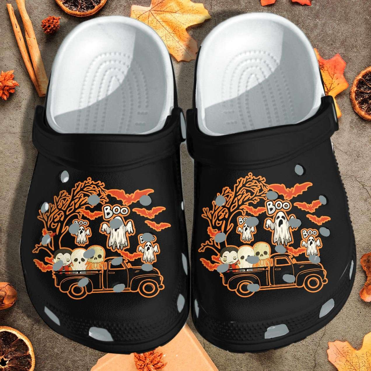 Halloween Driving Monsters Crocband Clogs Shoes