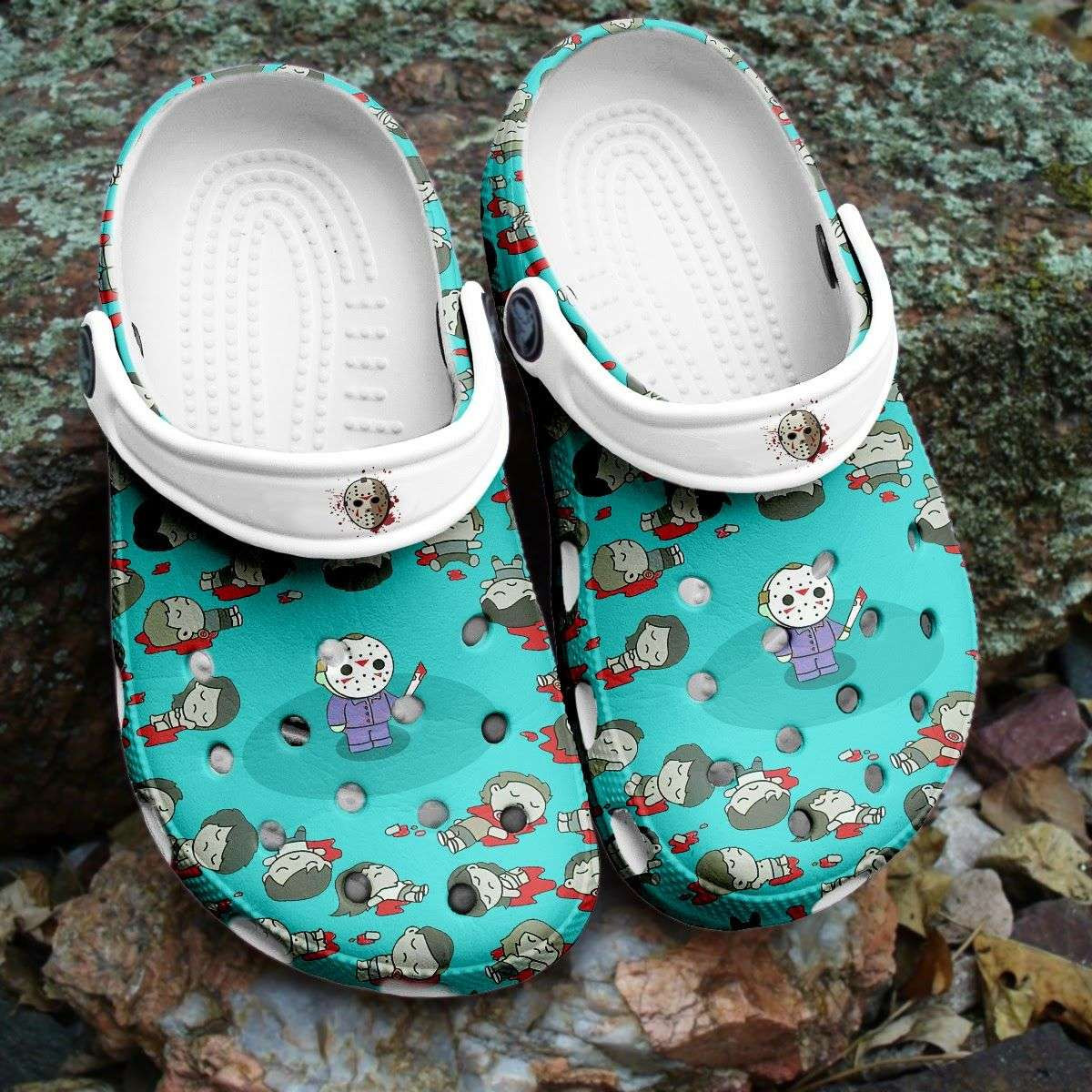 Halloween Face Killer Jason Voorhees Friday The 13Th Crocband Clogs