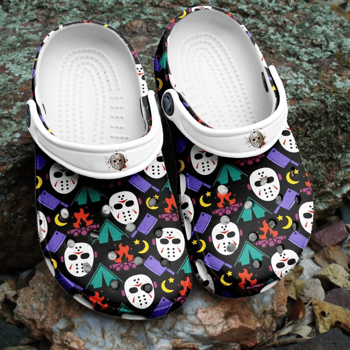 Halloween face Shoes HLW-9 Crocs Crocband Clogs Shoes For Men Women