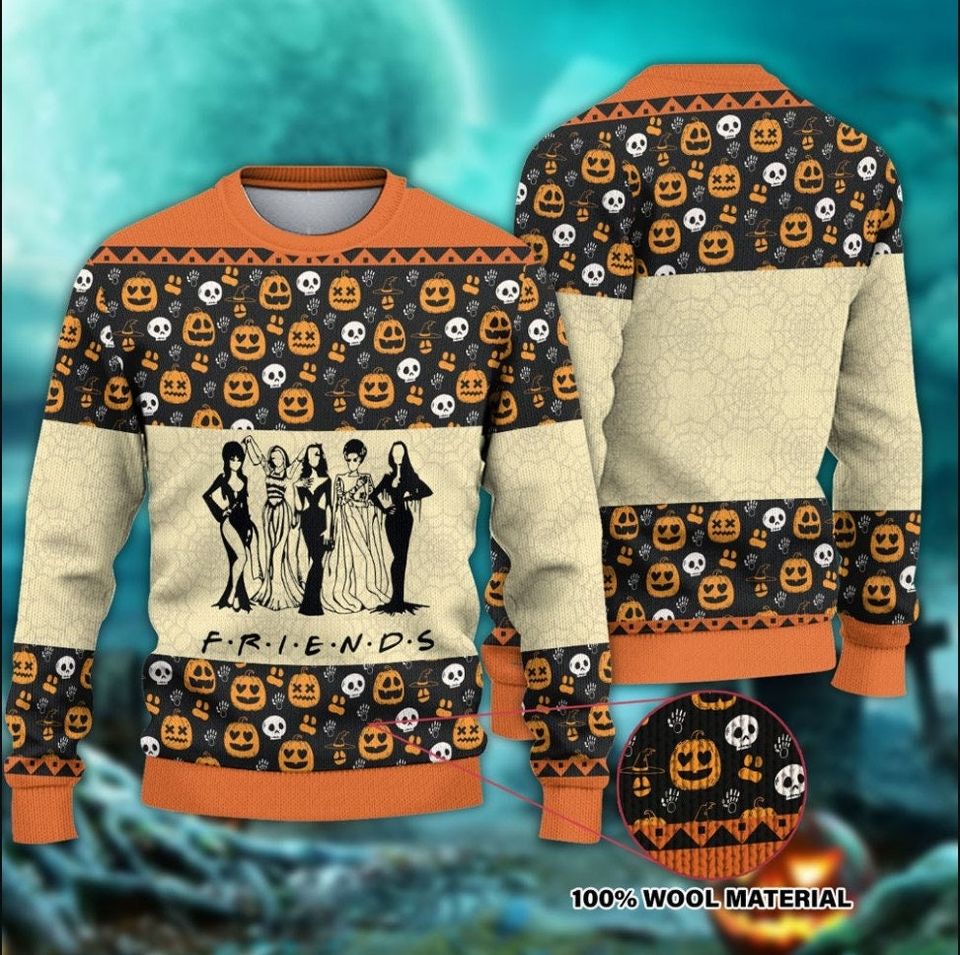 Halloween Friends Squad Goals Sweater, Fleece 3D Sweater
