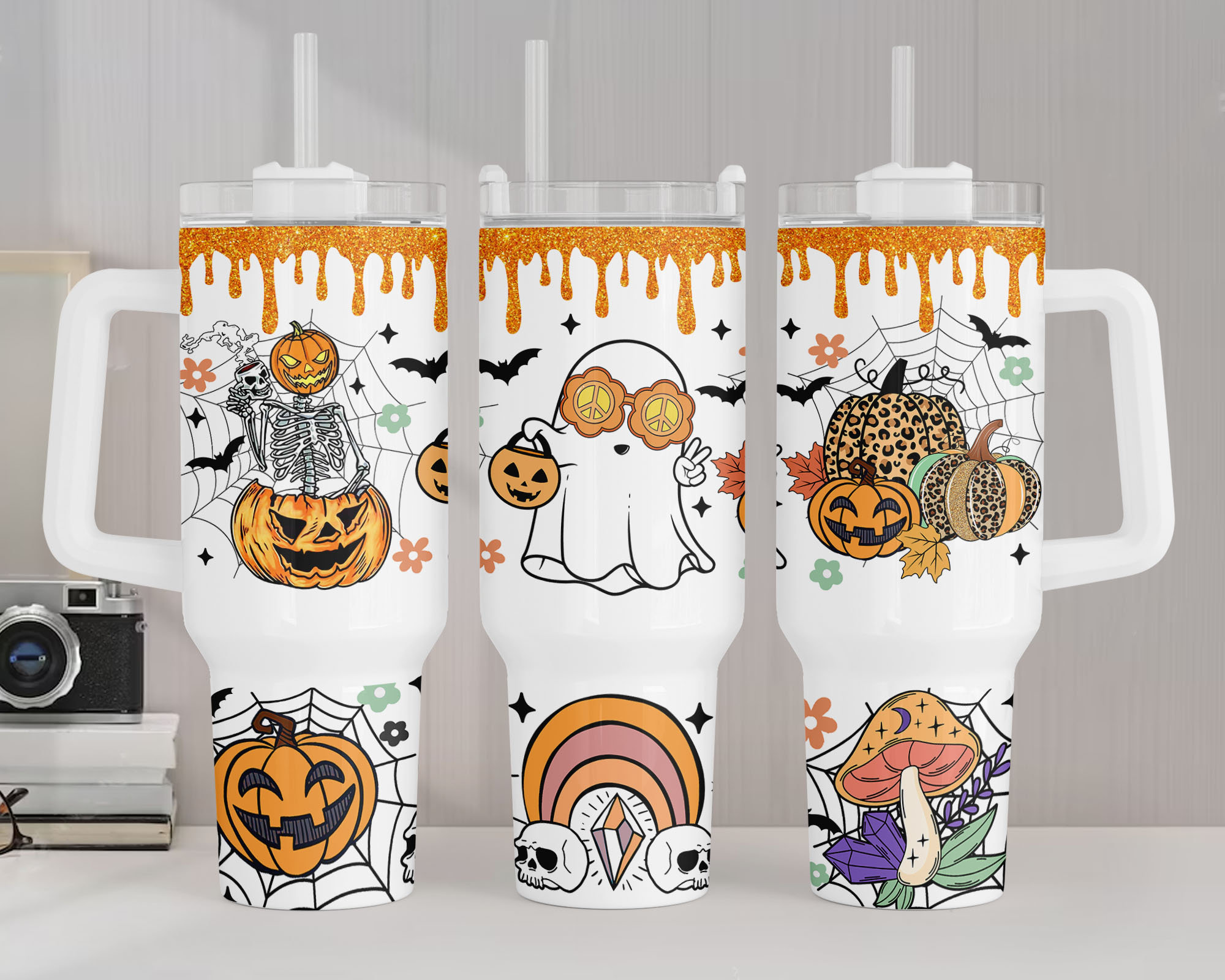 Halloween Ghost Pumpkin Custom Stanley Cup 40 oz 30 oz Tumbler With HandleTVC2301963
