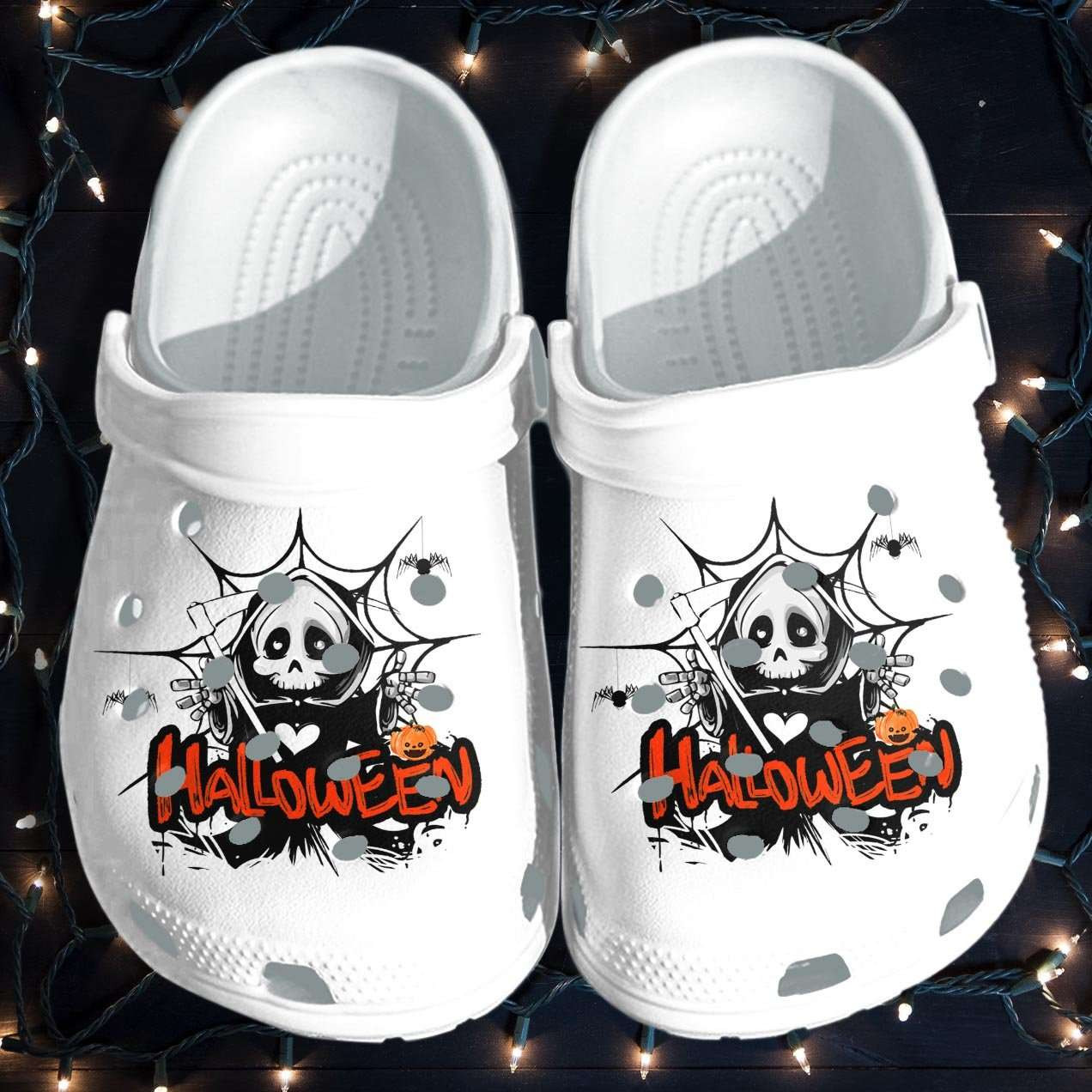 Halloween Ghost Web Crocband Clogs