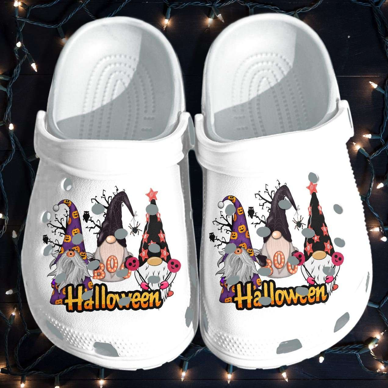 Halloween Gnomies Boo Boo Crocband Clogs Shoes