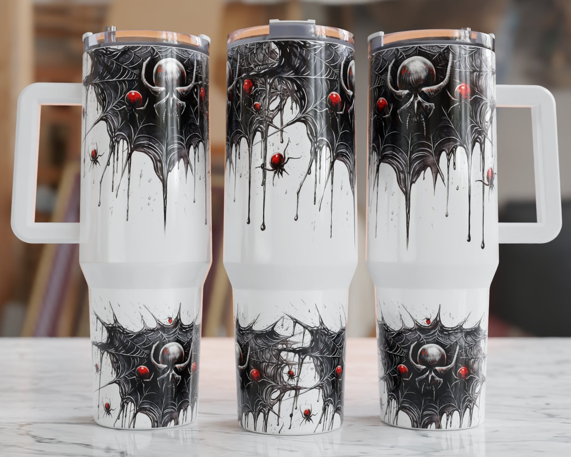 Halloween Goth Spider Custom Stanley Cup 40 oz 30 oz Tumbler With HandleTVC2301175