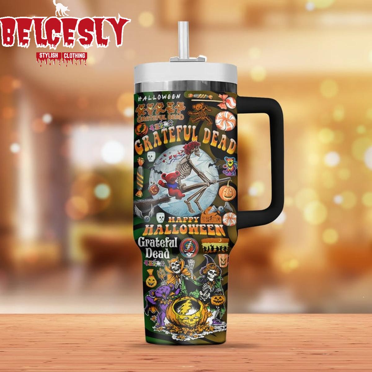 Halloween Grateful Dead Music Custom Stanley Cup 40 oz 30 oz Tumbler With HandleTVC2301538 - Image 3