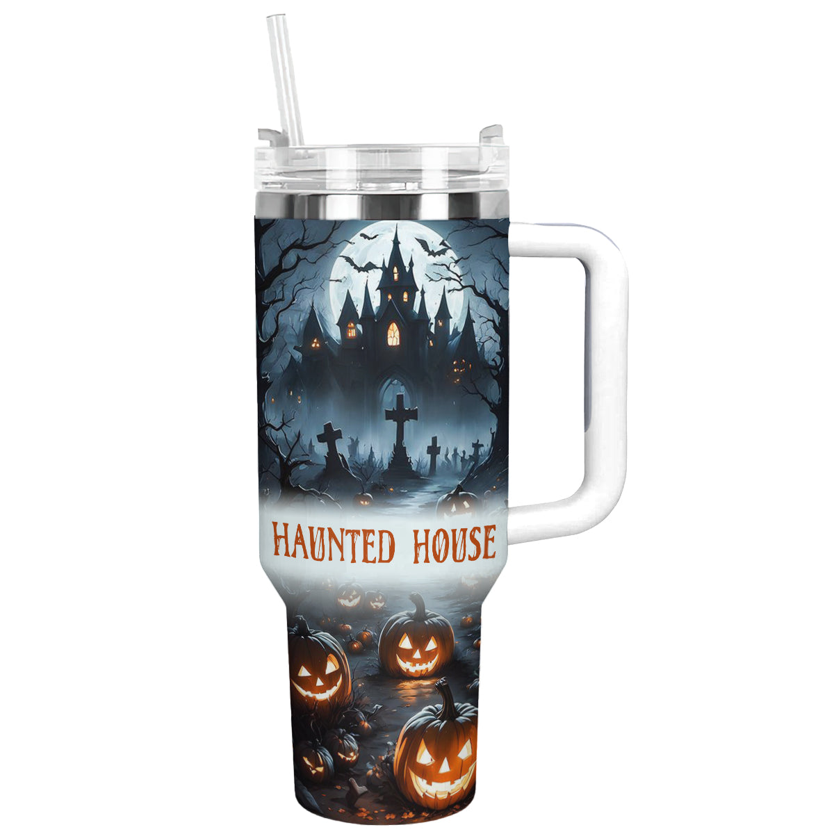 Halloween Haunted House Custom Stanley Cup 40 oz 30 oz Tumbler With HandleTVC2301585