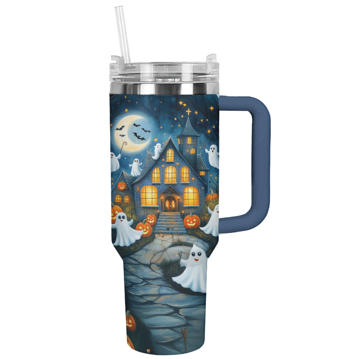 Halloween Haunted House Custom Stanley Cup 40 oz 30 oz Tumbler With HandleTVC2301682 - Image 5