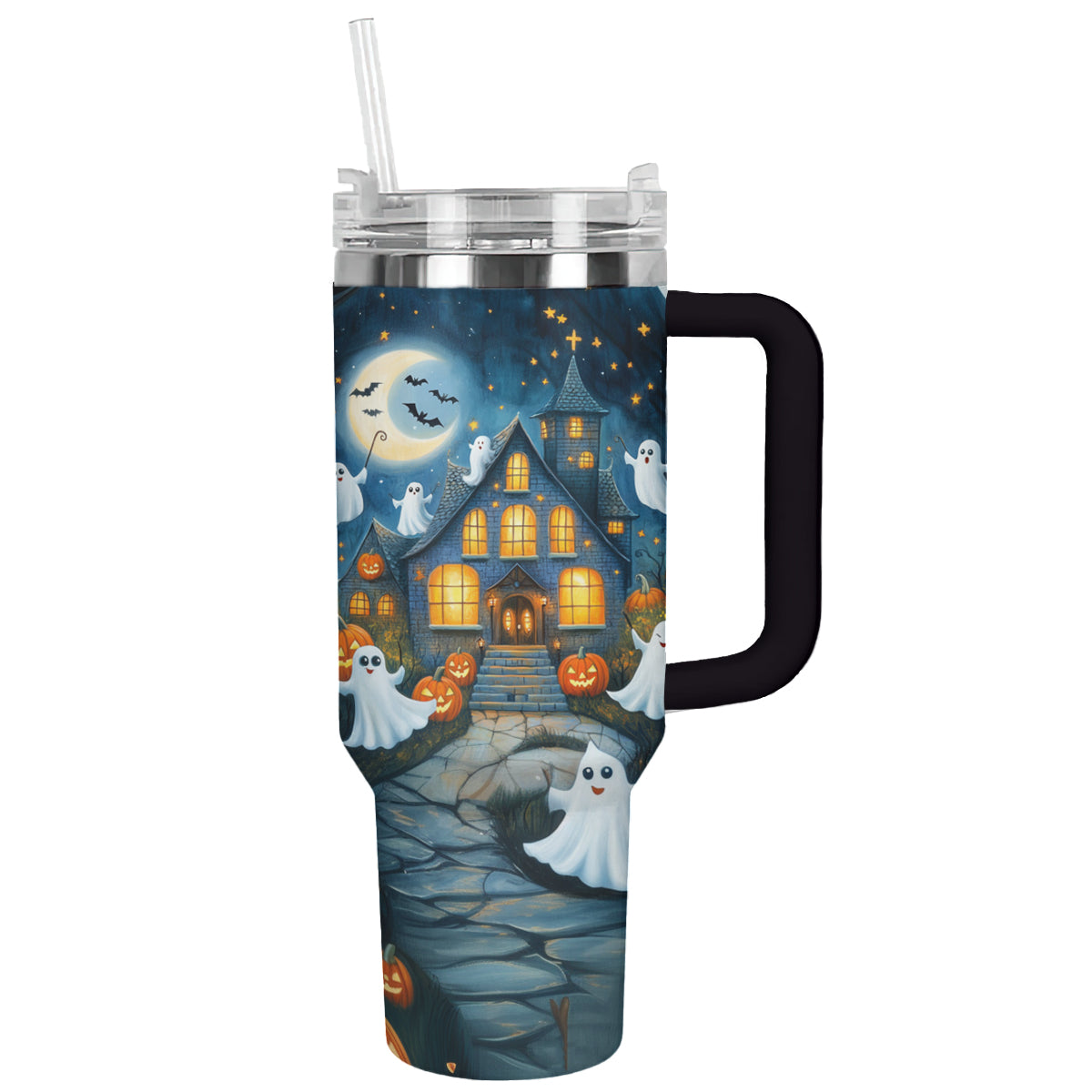 Halloween Haunted House Custom Stanley Cup 40 oz 30 oz Tumbler With HandleTVC2301682 - Image 6